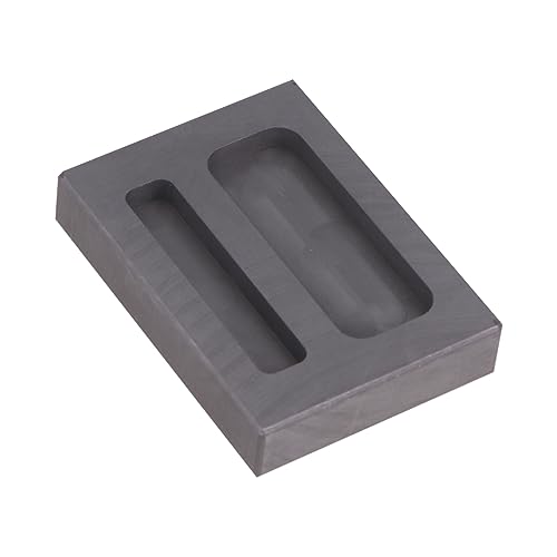 STOBOK 2 Gießform schmelzen Graphite crucible Melting casting mould Schlitzform Graphitguss Gussform aus Graphit Graphitformen Silber Kombiform für Nichteisenmetallform Black von STOBOK