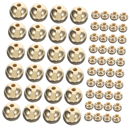 STOBOK 2 Kunststoff-Perlen kunststoffperlen bastelmaterial beads for jewellery bracelet beads Perlen für Armbänder schmuck DIY perlen Miniförmige Perlen DIY-Perlen CCB-Kunststoff Golden von STOBOK