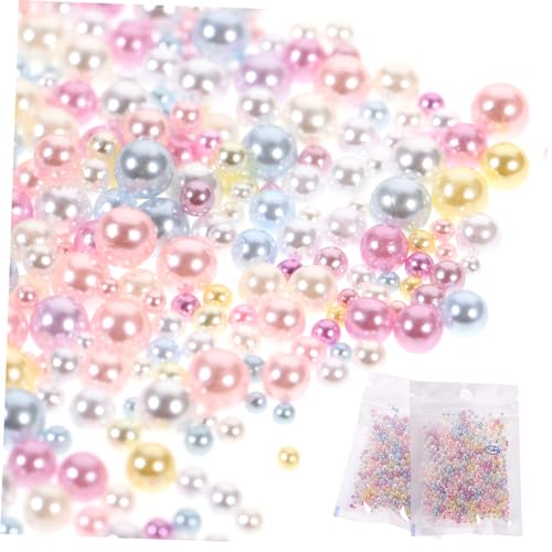 STOBOK 2 Nicht Poröse Imitationsperle Gesichtsschmuck Haar-edelstein-stempel Make-up-pinselperlen Klobiger Glitzer Make-up-juwelen Perle Edelsteine Bastelperlen Perlen Perlenarmband Abs von STOBOK