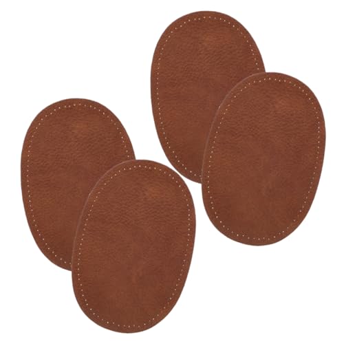 STOBOK 2 Paare Ellenbogentuch Ärmelaufnäher Wildleder-ellbogenflicken Kamelwildleder-patches Ovaler Fleck Ellenbogen-patches Ellbogenflicken Für Herren Knieschoner Annähen Coffee von STOBOK