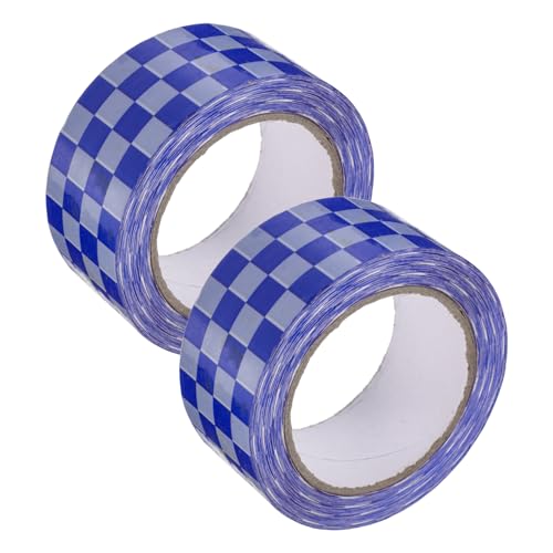 STOBOK 2 Rollen Kariertes Dichtungsband -klebeband Gefahrenband Anti-klebeband Selbstgemachtes Abklebeband Reflektierendes Band Doppelklebeband Klebeband Zum Basteln Griptape Bopp von STOBOK