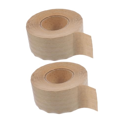 STOBOK 2 Rollen Klebeband aus Kraftpapier Bastelband Verpackungsklebeband aus Papier Wasserklebeband Kraftpapierklebeband Multifunktions-Verpackungsklebeband Dichtungsmaterial Brown von STOBOK