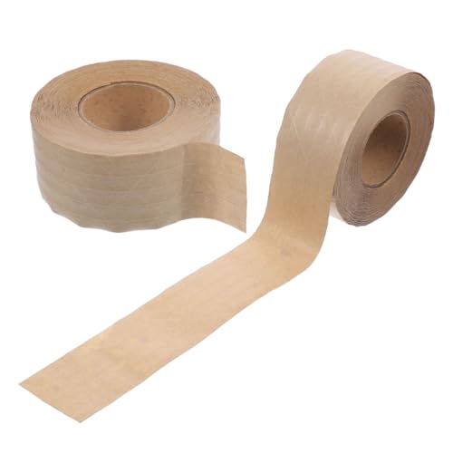 STOBOK 2 Rollen Klebeband aus Kraftpapier klares wasserdichtes Klebeband Teppichband Schalldämpferband Wasserklebeband Kraftpapierklebeband Verpackungsversorgung Packband aus Papier Brown von STOBOK