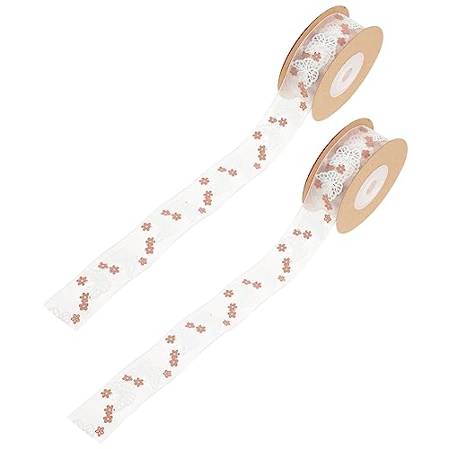 STOBOK 2 Rollen Schmetterlingsband Dekoratives Band Blumenverpackungsband Durchsichtiges Organzaband Zartes Geschenkband Organza-geschenkband Lieferungen Brautsträuße Band Polyester von STOBOK