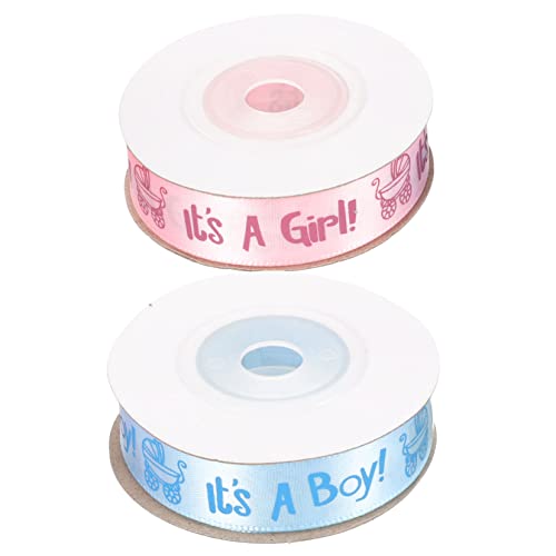 STOBOK 2 Rollen Verpackungs Band seidenband ribbon Hochzeitsband geschenkpakete Band für Babyparty schneidbares Paketband Packgurte dekoration Festival-Geschenkband Geschenkangebot Stoff von STOBOK