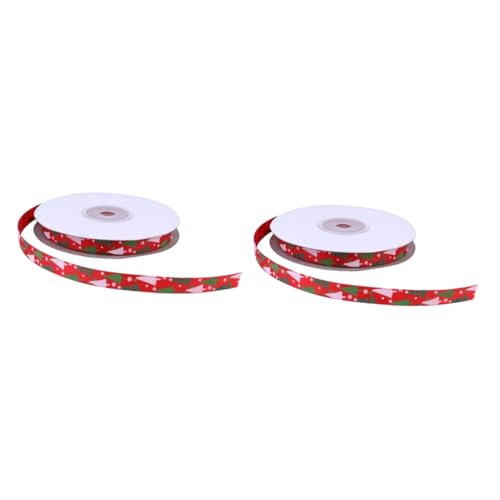 STOBOK 2 Rollen Weihnachtsbaumband seidenband ribbon geschenkpaket seidenbänder geschenkverpackung Dekorationen dekorativ Band für Weihnachtsbaum weihnachtsbanddekoration Polyester rot STOBOK 2 Rollen Weihnachtsbaumband seidenband ribbon geschenkpaket seidenbänder geschenkverpackung Dekorationen dekorativ Band für Weihnachtsbaum weihnachtsbanddekoration Polyester rot von STOBOK