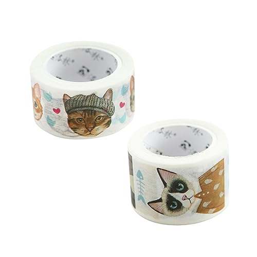 STOBOK 2 Rollen Zeichentrick-Washi-Tape Vintage-Aufkleber aufkleber farbiges Abdeckband süße Schulsachen farbiges Band the washi tape papierklebeband DIY Washi Tape Washi-Klebeband von STOBOK