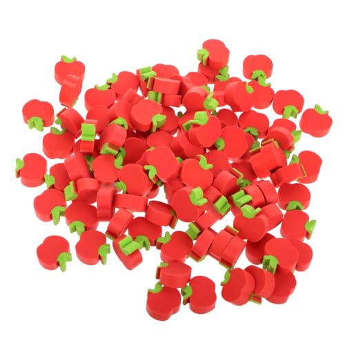 STOBOK 2 Sätze 2 Sets Apfel Radiergummi Kleine Radiergummis Mini Radiergummis Winzige Radiergummis Für Große Mengen Große Radiergummis Für Niedliche Radiergummis 100 Stück * 2 von STOBOK