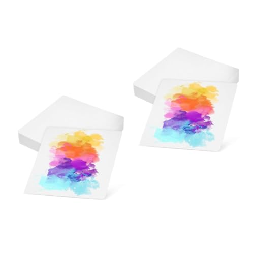 STOBOK 2 Sätze Aquarellpapier Malpapier Für Kinder Papier Für Die Aquarellmalerei Kartonpapier Papier Zum Malen Von Kindern Aquarellkarten Wasserzeichnungskarte Weiß 50 Stück * 2 von STOBOK