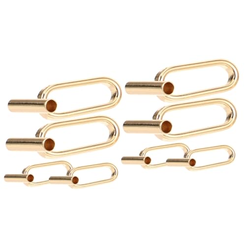 STOBOK 2 Sätze Broschenkonverter Anhängerlichtadapter Diy Kleidung Brosche Konverter Stifte Stecker Karabiner Broschennadel-konverter Brosche Liefern Rostfreier Stahl Golden 4 Stück * 2 von STOBOK