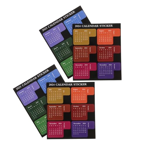 STOBOK 2 Sätze Bunte Haftnotizen Klebeetiketten Kalender - Aufkleber Klebezettel für Kalender Tracker Whiteboard - Kalender Notizblock - Monatsaufkleber Aufkleber für Kalendermonate Papier von STOBOK