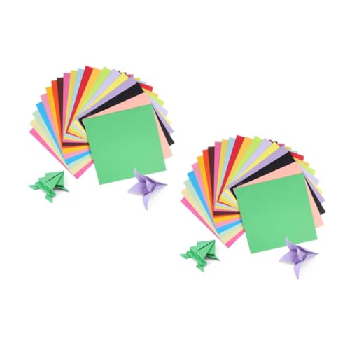 STOBOK 2 Sätze Buntes Origami Pastellpapier Zum Basteln Gemischtes Origami Papier Quadratisches Papier Farbiges Papier Karton Farbiger Karton Farbiger Karton Farbiges 200 Stück * 2 von STOBOK