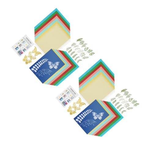 STOBOK 2 Sätze Cyanotypie Büroklammer Gel -Briefmarkenstempel Kit zur Papierherstellung DIY Druckkit Farbige Druckpapiere Sonnenpapier Naturdruckpapiermaterialien Naturfaser-Papier von STOBOK