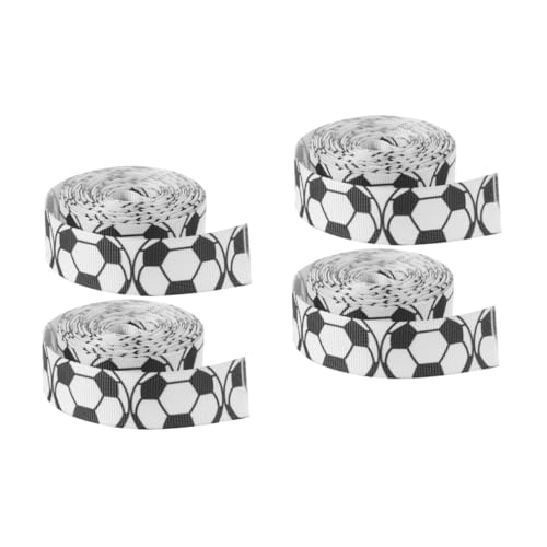 STOBOK 2 Sätze Fußball-rippenband Geschenkband Rolle Geschenkbandrolle Band Zum Verpacken Weihnachtsband Verdrahtet Party-geschenkbänder Exquisites Geschenkband Stoff 2 Rollen * 2 von STOBOK