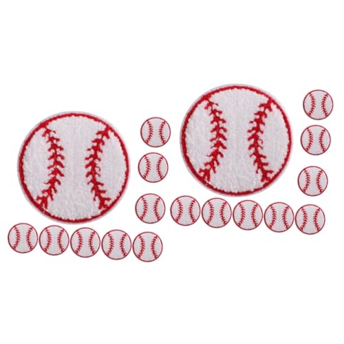 STOBOK 2 Sätze Gesticktes Baseball-etikett Patches Nähen Kostüm Patches Sport-patch Cartoon-kleidungsflecken Kleiderflicken Keuchen Stoffflecken Hutkleid Handtuchstickerei 10 Stück * 2 von STOBOK