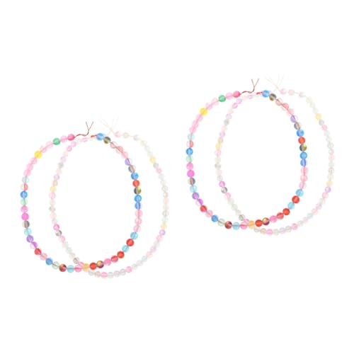 STOBOK 2 Sätze Glitzerstein Kristallperlen Schmuck Draht Perlen Für Schmuck Bausätze Beads for Bracelets Glasperlen Schmuckherstellung Aus Perlen Armband Diy Perlen Colorful 2saiten*2 von STOBOK