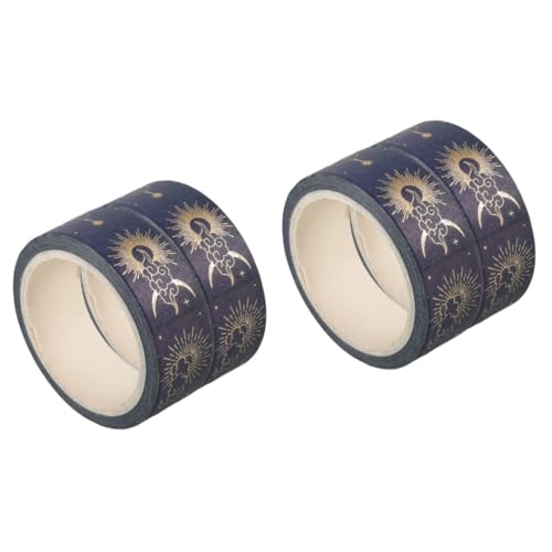 STOBOK 2 Sätze Heißpräge-taschenband Washi-klebeband Bastel-washi-tape Dekoratives Abdeckband Halloween-washi-tape Washi Tape Im Japanischen Stil Planer Liefert Blue Papier 2 Rollen * 2 von STOBOK