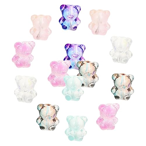 STOBOK 2 Sätze Kits Glas Glasperlen Armbänder Bär Geformt Ton Anhänger Edelstein 100 Stück * 2 von STOBOK