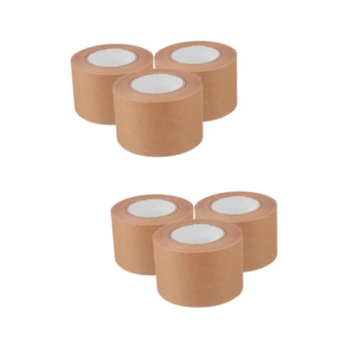 STOBOK 2 Sätze Klebeband Aus Kraftpapier Bildrahmenband Kraft-abdeckband Kraftpapier Klebeband Verschlussband Packband Aus Braunem Papier Versandband Für Pakete Light Brown 3 Rollen * 2 von STOBOK