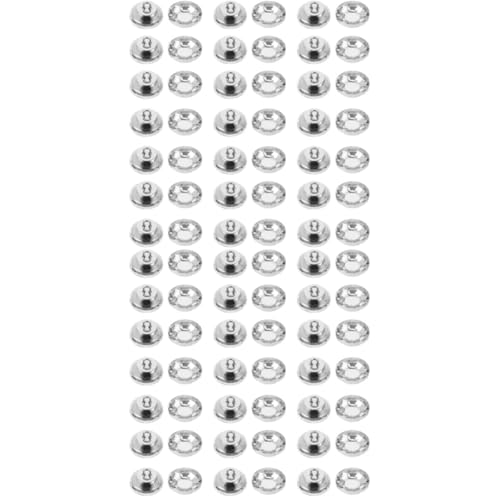 STOBOK 2 Sätze Kristallschnalle Am Bett Strass-annähknöpfe Perlmuttknöpfe Befestigungselemente Tasten Kleine Knöpfe Sofaknöpfe Acrylknöpfe Zum Nähen Sofaknopf Silver 50 Stück * 2 von STOBOK