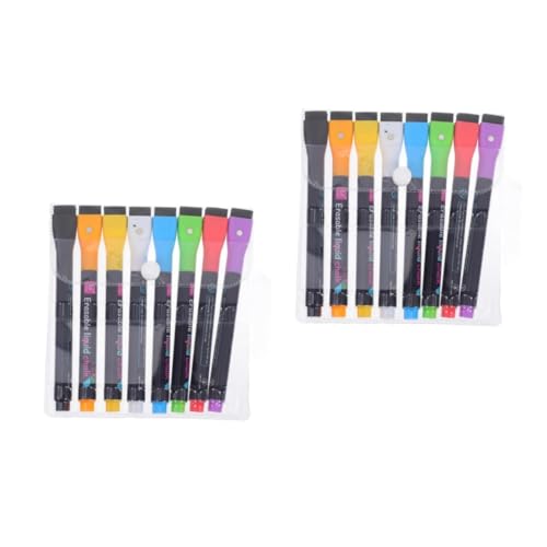 STOBOK 2 Sätze Löschbarer Lampenstift Abwaschbare, Trocken Abwischbare Marker Trocken Abwischbare Whiteboard-marker Trocken Abwischbare Tafelmarker Magnetische Markierungen Pp 8 Stück * 2 von STOBOK