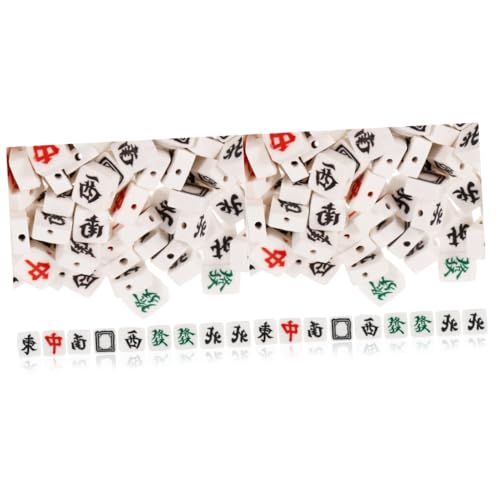 STOBOK 2 Sätze Mahjong-perlen Mahjong Freundschaftsarmband Perlen Majong-ohrringe Anhänger Schmuck Tonperlen Modern Perlen-kit Mahjong-ohrringe Mahjongg Polymer-ton 100 Stück * 2 von STOBOK