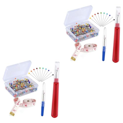 STOBOK 2 Sätze Nahttrenner embroidery kit maßband Nähwerkzeug-Set sewing accessories Stickset Nähen Nähwerkzeuge Nähwerkzeugsatz Tuch werkzeugtasche Kreuzstich-Werkzeugsatz Flickzeug von STOBOK