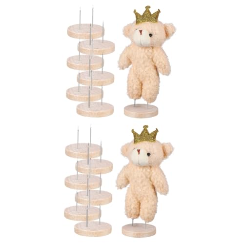 STOBOK 2 Sätze Puppenbasis Puppennadel Massenspielzeug Wiedergeborene Babypuppen Spielzeugfiguren Puppenkleidung Puppenhauszubehör Präsentationsständer Für Häkelpuppen Hölzern 6 Stück * 2 von STOBOK