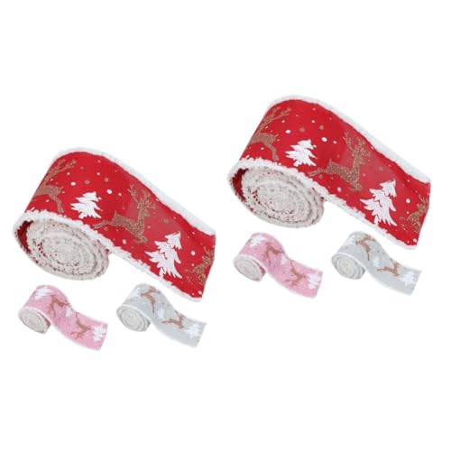 STOBOK 2 Sätze Ribbon Bandfeile Geschenkebeutel Geschenkverpackung Weihnachten Präsentbox Gewebte Dekorationen Sortiert Geschenkverpackungsbänder Weihnachtsdekorband Stoff 3 Rollen * 2 STOBOK 2 Sätze Ribbon Bandfeile Geschenkebeutel Geschenkverpackung Weihnachten Präsentbox Gewebte Dekorationen Sortiert Geschenkverpackungsbänder Weihnachtsdekorband Stoff 3 Rollen * 2 von STOBOK
