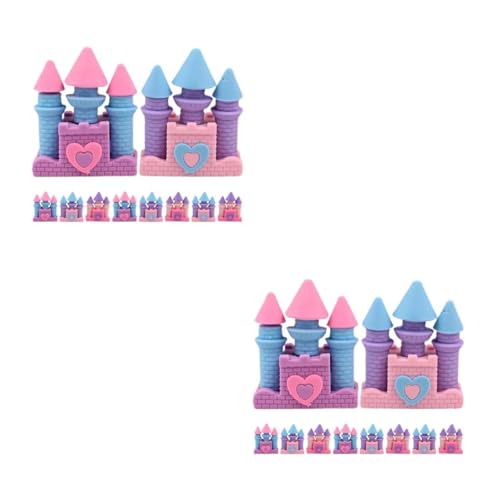 STOBOK 2 Sätze Schloss-radiergummi Kleines Radiergummi Pädagogischer Radiergummi Kleiner Radiergummi Radiergummi Kleiner Radierstift Prinzessin Radiergummi 10 Stück * 2 von STOBOK