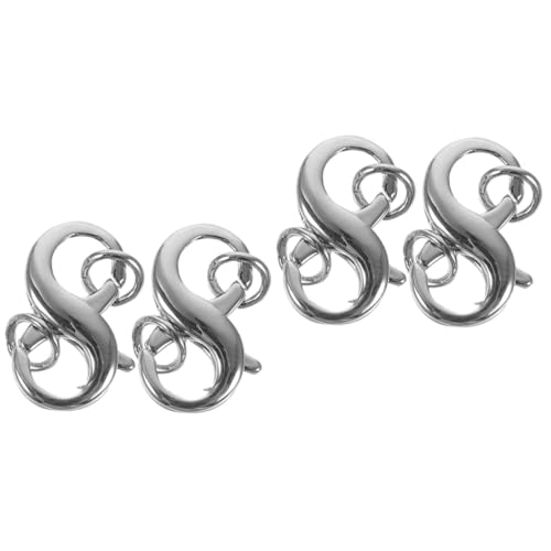 STOBOK 2 Sätze Schmuckgliederschnalle Armbandverschluss Schmuckherstellung Lobster Clasp Bausatz Reize Karabinerverschlüsse Aus Metall Diy Karabinerverschluss Kupfer Silver 2 Stück * 2 von STOBOK