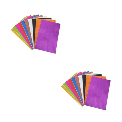 STOBOK 2 Sätze Schwamm Glitzerpapier Schaumbuchstaben Selbstklebendes Papier Schule Bastelset Basteln Für Basteldekorationspapier Buntes Diy-papier Colorful 10 Stück * 2 von STOBOK