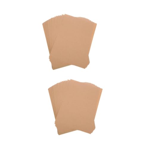 STOBOK 2 Sätze Selbstklebendes Kraftpapier Aufkleberpapier Zum Drucken Aufkleberpapier Für Drucker Druckeretiketten Braunes Kraftpapier Braunes Druckerpapier Brown 50 Blatt*2 von STOBOK