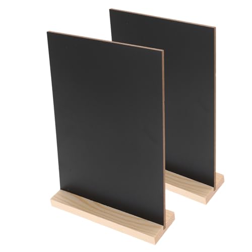 STOBOK 2 Sätze Tafel-schreibtafel Menütafel Kreidetafelständer Kleine Kreidetafeln Zum Beschriften Tafelzeichen Kreidetafel Staffelei Zeichen Kreidetafel-schild Desktop-tafel Holz Black von STOBOK