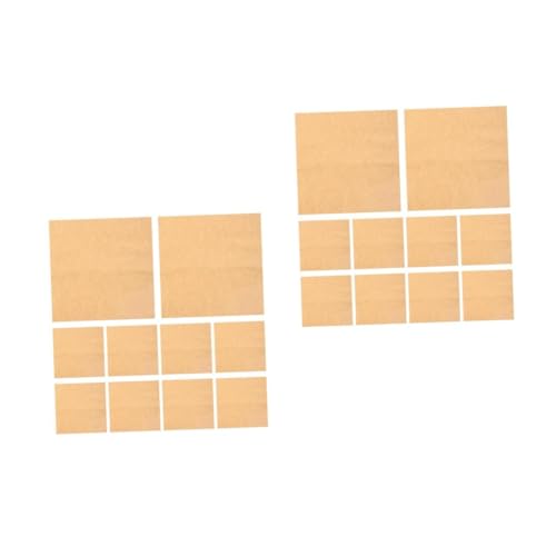 STOBOK 2 Sätze Tonpapier Sandwich-wrapper Schwarzer Plakatkarton Braunes Pergamentpapier Ölabsorbierende Pads Papier Für Lebensmittelkörbe Kraftpapier Zellstoff Beige 20 Stück * 2 von STOBOK