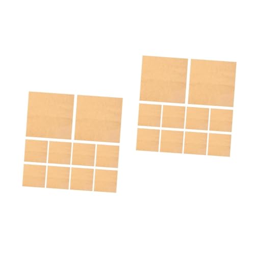 STOBOK 2 Sätze Tonpapier Schwarzer Plakatkarton Kraftpapier Wiederverwendbare Essenskörbe Sandwich-wrapper Ölabsorbierende Pads Sandwich-wraps Zellstoff Beige 20 Stück * 2 von STOBOK