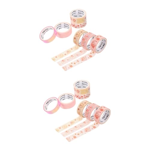 STOBOK 2 Sätze Washi-tape Aufkleber Zum Basteln Klebeband Für Scrapbooking Scrapbook-klebeband Tagebuchband Scrapbooking Washi Tape Bastelband Druckband Japanisches Papier 7 Rollen * 2 von STOBOK