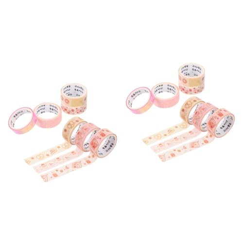 STOBOK 2 Sätze Washi-tape Washi Klebeband Diy-dekoration Geschenkverpackung Washi-klebeband Diy-band Scrapbooking Washi Tape Selbstklebende Diy-klebebänder Japanisches Papier 7 Rollen * 2 von STOBOK