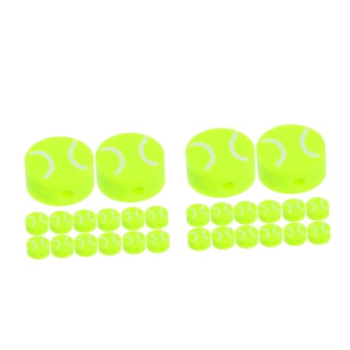 STOBOK 2 Sätze Weiche Keramikperlen Sports Spacer Perlen Bausatz Für Armbänder Aus Tonperlen Abstandsperlen Kleine Perlenanhänger Perlen Für Sportbälle Polymer-ton Green 100 Stück * 2 von STOBOK