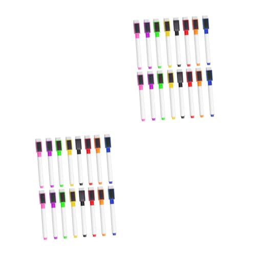 STOBOK 2 Sätze Whiteboard-stift Whiteboard-marker Bürobedarf Whiteboard Trocken Abwischbar Magnetisches Whiteboard Schulbedarf Trocken Abwischbare Stifte Planke Weiß Plastik 40 Stück * 2 von STOBOK