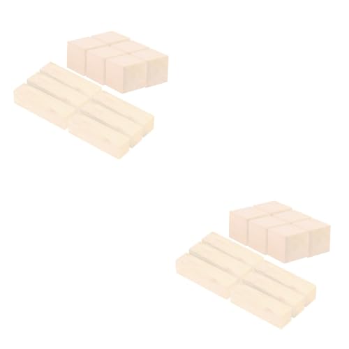 STOBOK 2 Sätze Würfel Selber Machen Holzblöcke Für Diy-ornamente Holzquadrate Für Diy-ornamente Blöcke Zum Basteln Farbrührstäbchen Unfertiger Diy-würfel Kleiner Holzblock 12 Stück * 2 von STOBOK