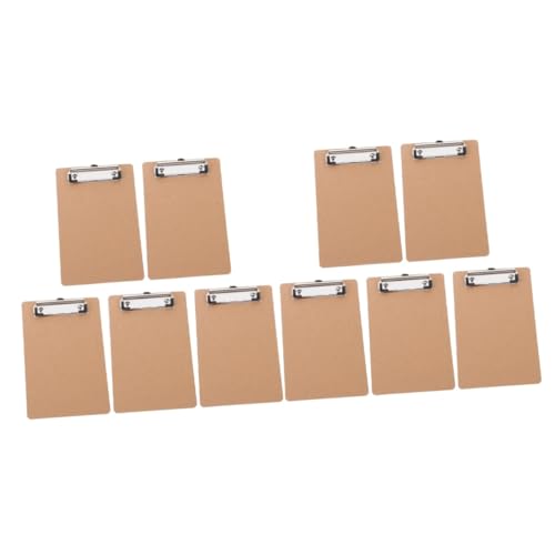 STOBOK 2 Sätze Zwischenablage Büroklammer Papier Schnappen Lipglossrohre Pastell Schreibtafel Buchstabentafel Schreibtisch Office-dokumentenklammern Tragbares Klemmbrett Holz 5 Stück * 2 von STOBOK