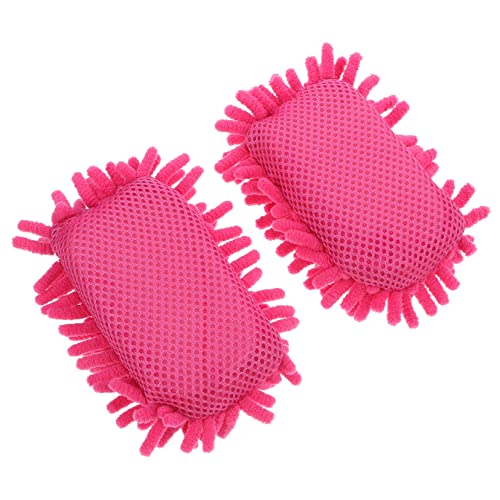 STOBOK 2 Stk Chenille-Radiergummi reinigungsschwamm whiteboardreiniger Sockelleiste trockener Radiergummi praktischer Tafelwischer Reiniger der Schulbehörde Chenille und Schwamm Rosa von STOBOK