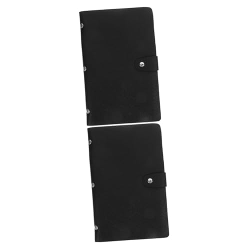 STOBOK 2 Stück 1 Speicherordner beachten mit Deckel Quittungen, Tickets buchen aktenordner geldbörse wichtiges Rechnungsalbum Desktop-Dokumentenorganisator PVC Black von STOBOK