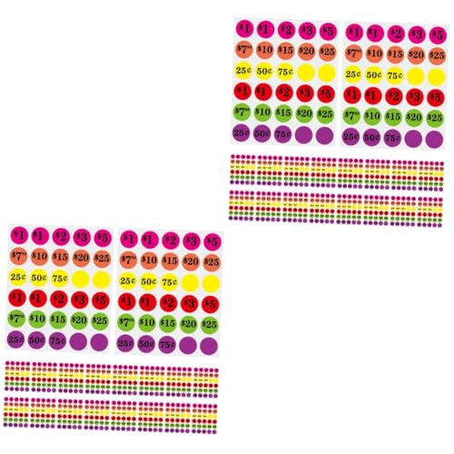STOBOK 2 Stück 6 Tag Aufkleber Abnehmbare Gefrierschrank Etiketten Etiketten Für Den Einzelhandel Garagenverkauf Halter Preisetiketten Vorpreisige Etiketten Verpackungen Für von STOBOK