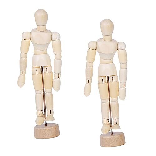 STOBOK 2 Stück Gelenkpuppe Kreative Verzierung Desktop Verzierung Schaufensterpuppe Körpergelenke Person Ornamente Menschlicher Körper Modell Tischplatte Dekor Actionfigur von STOBOK