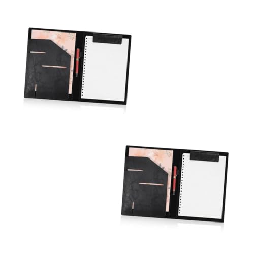 STOBOK 2 Stück Ordner Notizblöcke Binder Clips Dokument Organizer Folio Faltbares Klemmbrett Briefbinder Lebenslauf Ordner Klemmbretter Brief Bieter Zwischenablage Folio Arbeitsportfolio von STOBOK