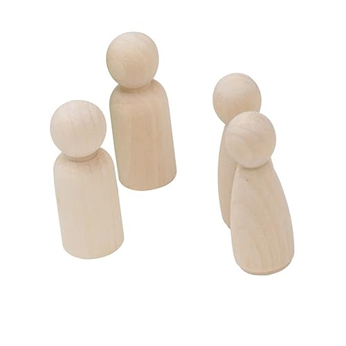 STOBOK 20 Stück Holzpuppen Spielzeug Basteln Unvollendete Stiftpuppen Kleine Stiftmenschen Leere Stiftpuppen Dekorative Puppenkörper DIY Rohlingspuppen Stiftpuppen Unvollendete von STOBOK