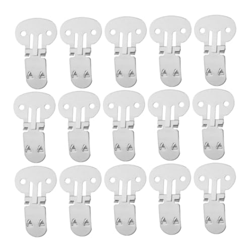 STOBOK 20 Stück Schuhclip Platte Schnürsenkel Wohnung Hose Mini Zinke Schuhanstecker Schuhklemmen flache Schuhklammern zum Basteln Schuhschnallen für hohe Absätze Rostfreier Stahl Silver von STOBOK