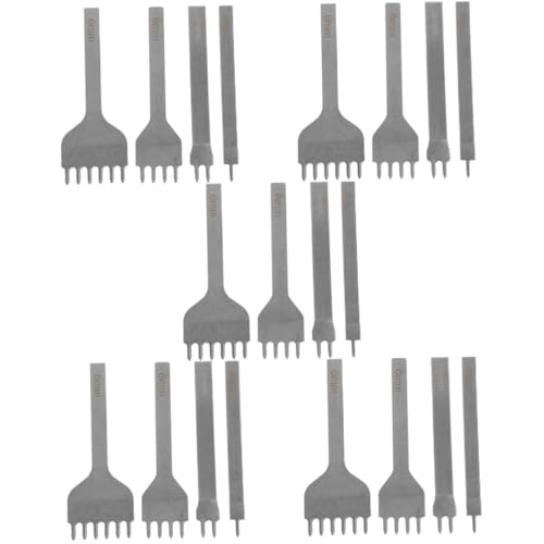 STOBOK 20 Teiliges Leder Lochstanzer Set Für Lederarbeiten Lederhandwerkszubehör Leder Bastelwerkzeug Leder Nähset Leder Zum Basteln Lederwerkzeuge Lederstanzer Kohlenstoffstahl von STOBOK